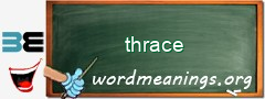 WordMeaning blackboard for thrace